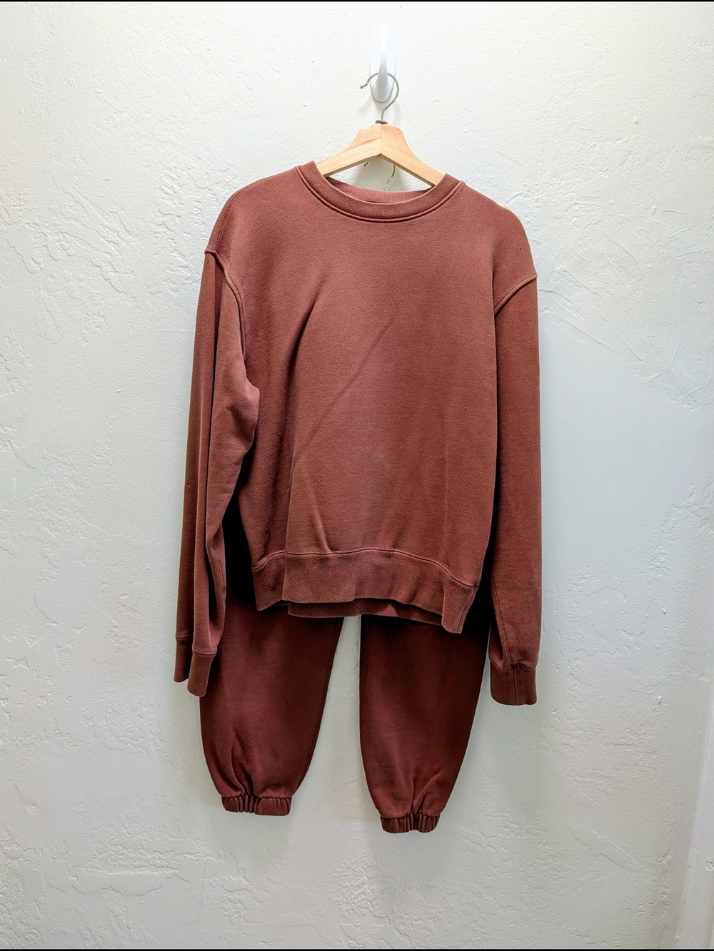 Adidas X Pharrell Williams Brown Crewneck Sweatshirt And Sweatpants Set Size S